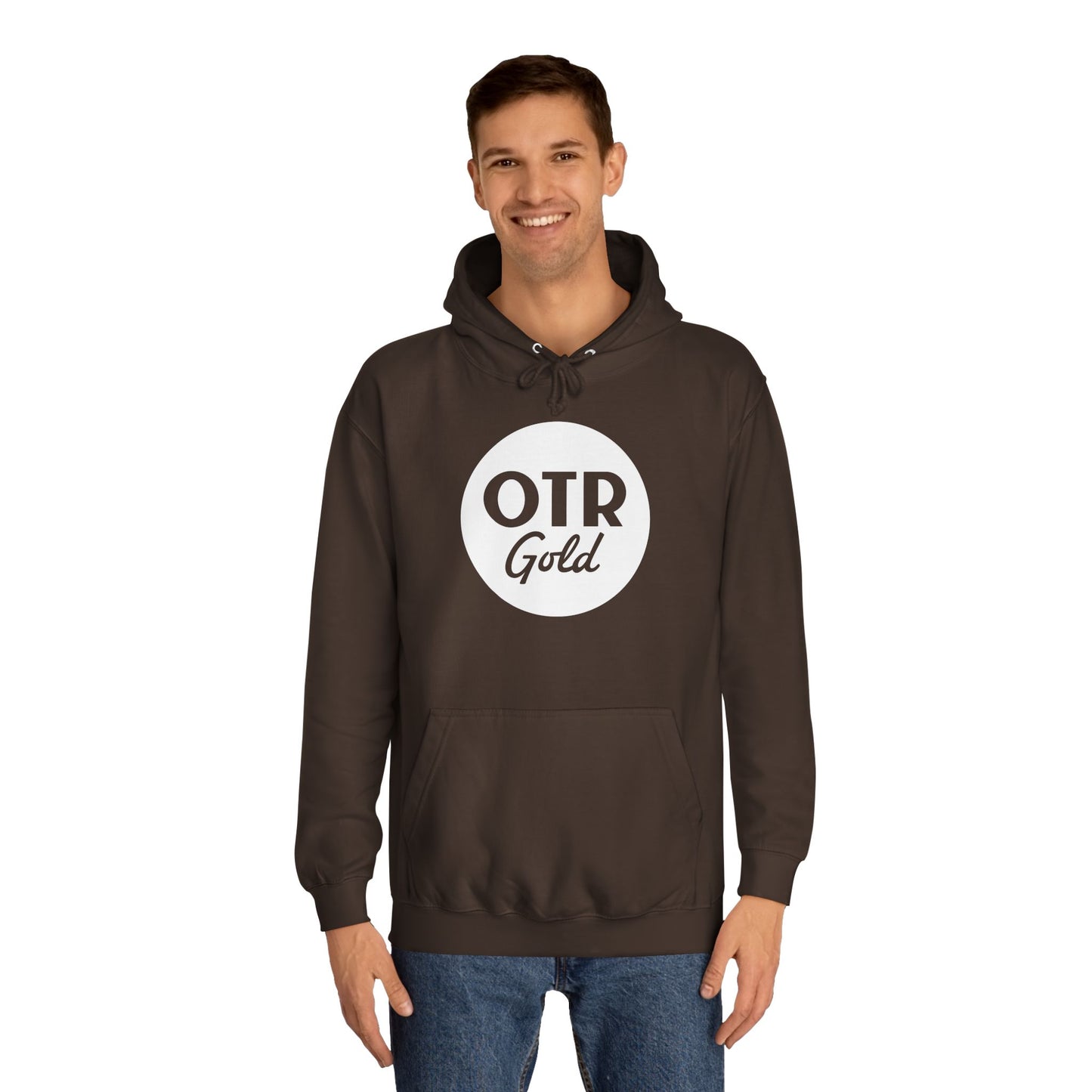 OTR Gold Hoodie (White Logo)
