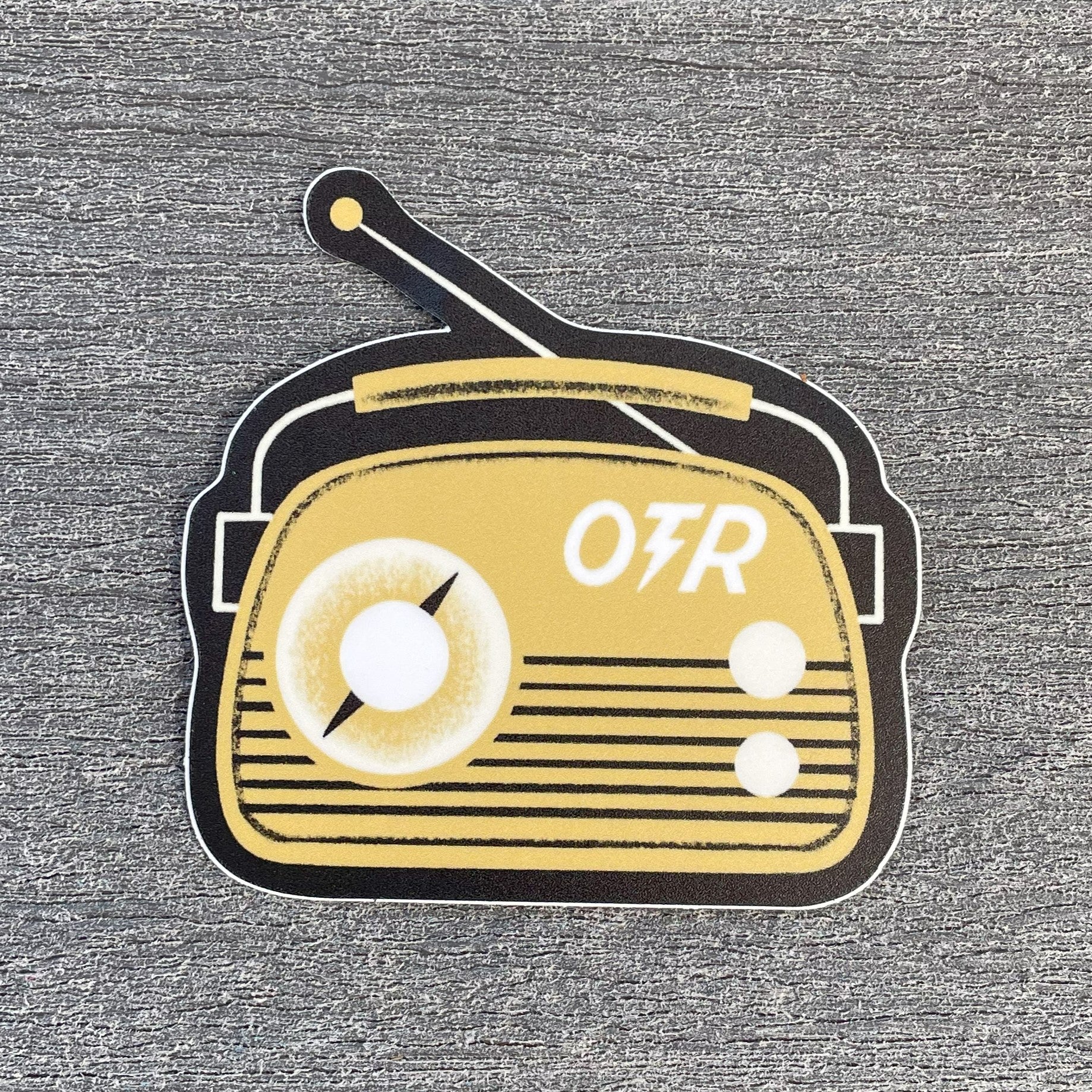 Vintage Radio Sticker – OTR Gold