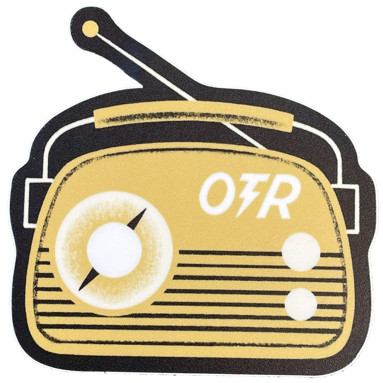 Vintage Radio Sticker – OTR Gold